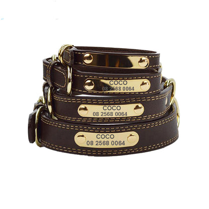 Äkta Läderhalsband och koppel