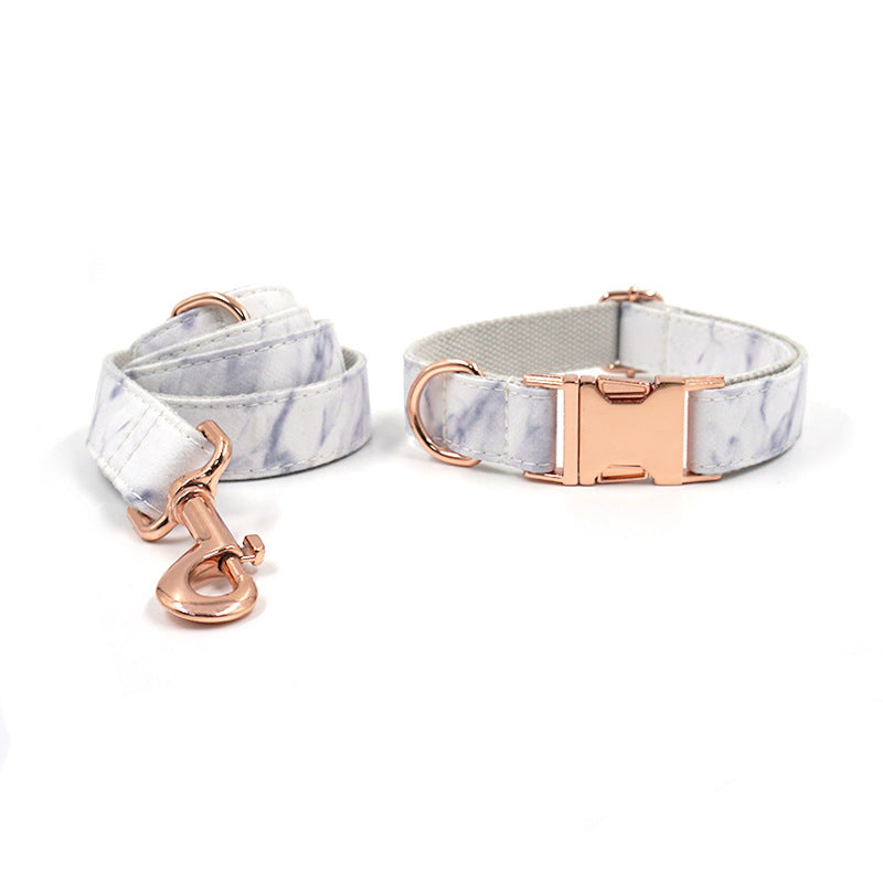 Rose Gold Marble – Halsband & Koppel Set