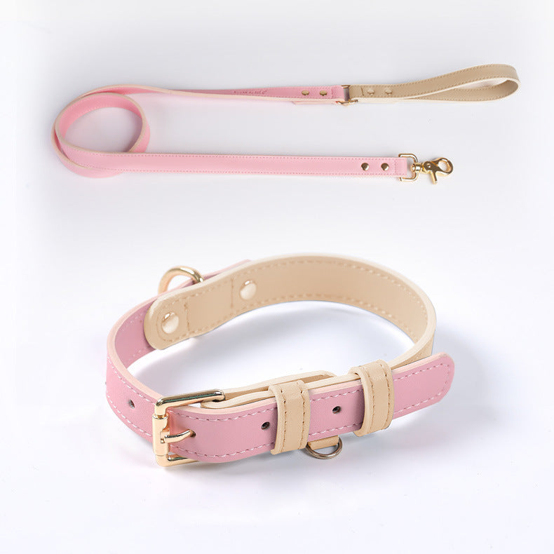 Läderkoppel & Halsband Set – Flera Färger