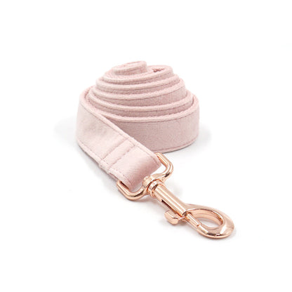 Rose Gold Sammetset – Halsband & Koppel