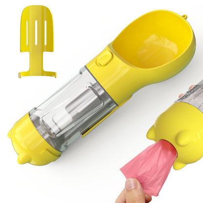 3-i-1 Vattenflaska & Matbehållare & Bajspåsedispenser