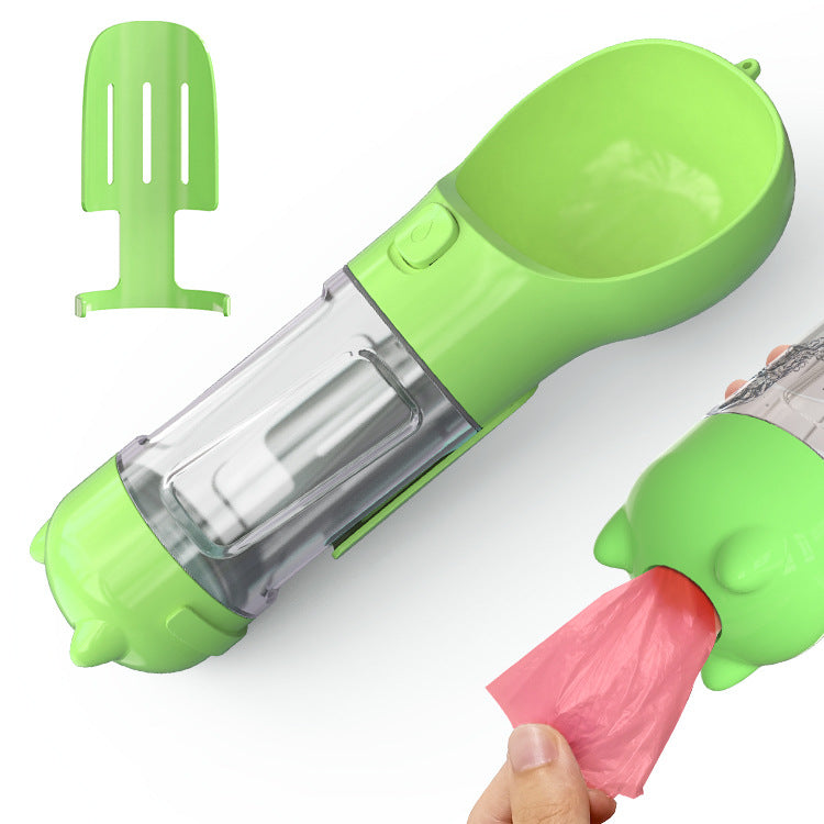 3-i-1 Vattenflaska & Matbehållare & Bajspåsedispenser